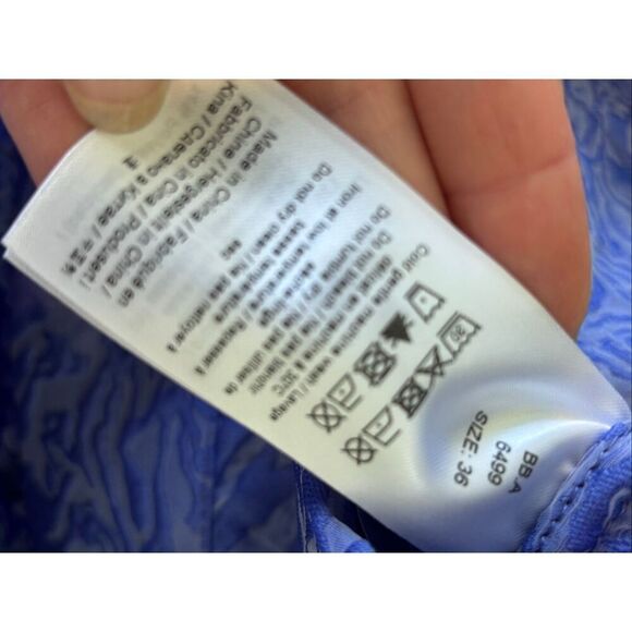 NWOT Ganni Women 3D Jacquard Mini Skirt in Blue Iris Sz4 $375 D6 - Picture 8 of 12